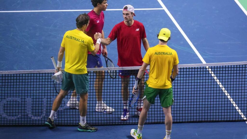 USA OUT Of Davis Cup 2024 Bob Bryan’s team after a surprise doubles selection Australia Defeat USA, Australia advances to the semi-finals after the United States' Davis Cup gamble backfires.Bob Bryan's team after a surprise doubles selection.