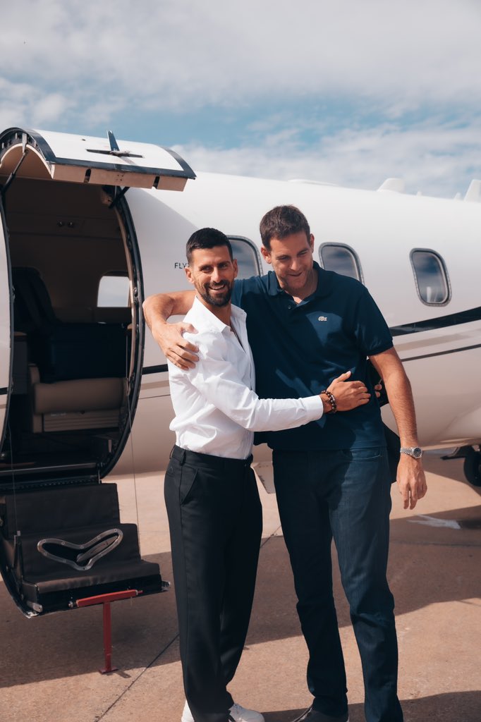 Novak Djokovic Arrives in Argentina for Farewell Match with Juan Martín del Potro